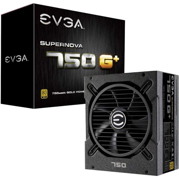 EVGA SuperNOVA 750 G+, 80 Plus Gold 750W, Fully Modular, FDB Fan Sealed (1495) - Picture 1 of 6